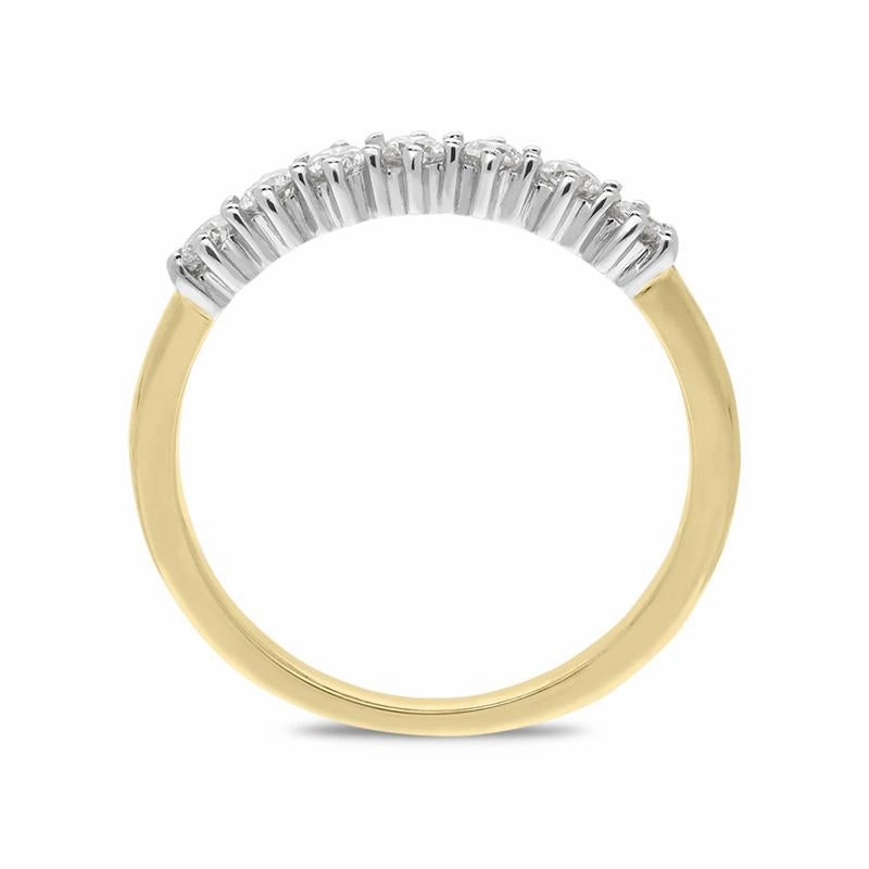 18ct Yellow Gold 0.35ct Diamond Claw Set Wedding Eternity Ring