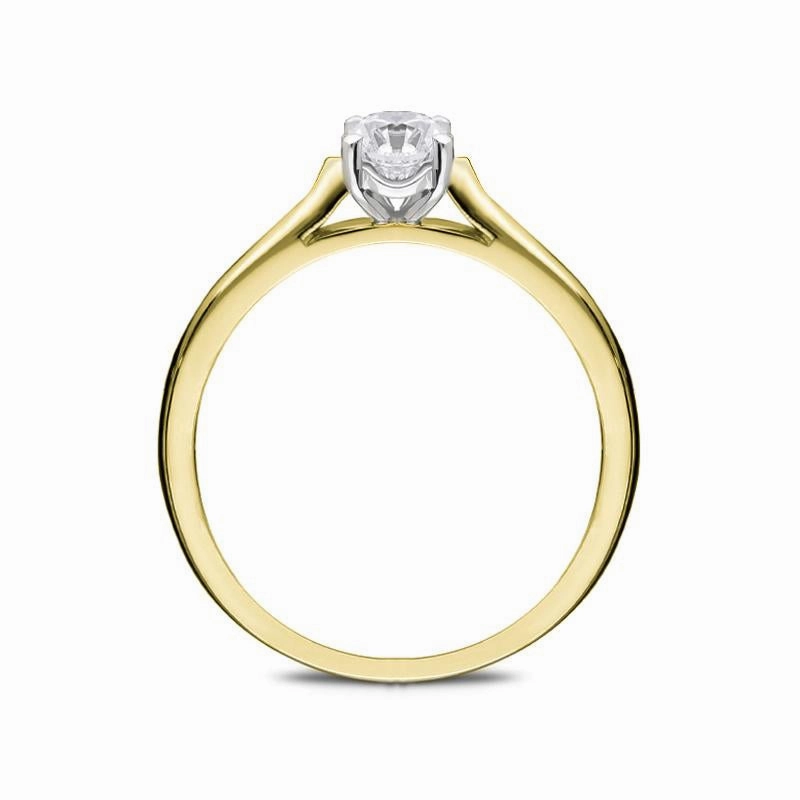 18ct Yellow Gold 0.40ct Diamond Brilliant Cut Solitaire Ring