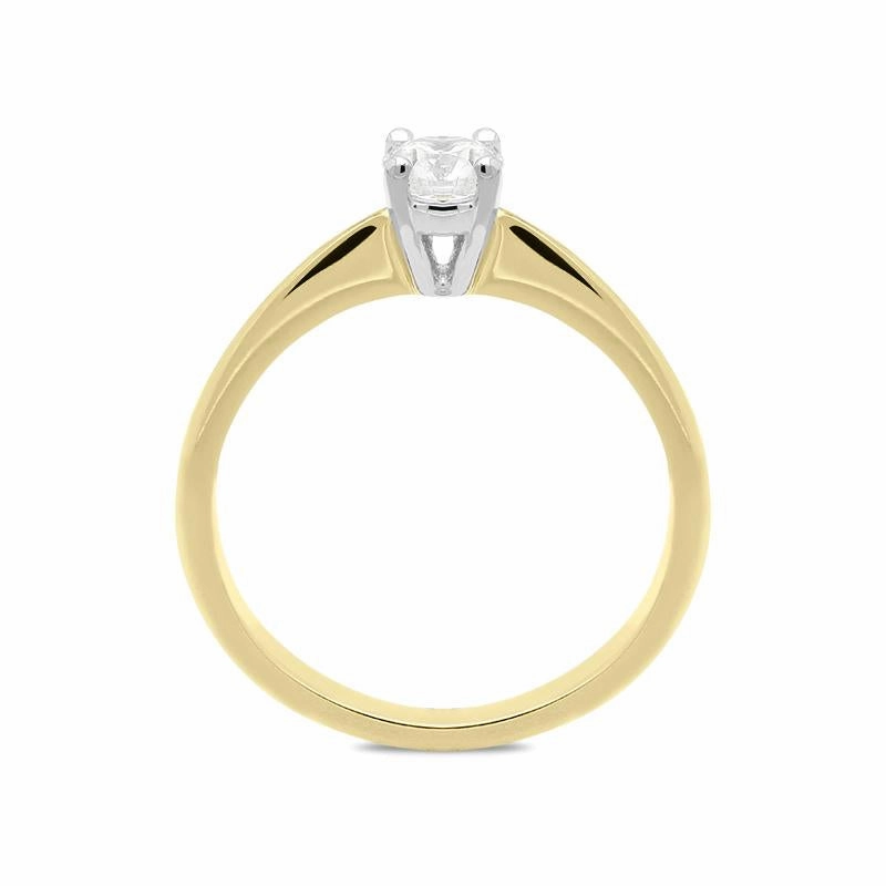 18ct Yellow Gold 0.41ct Diamond Brilliant Cut Solitaire Ring