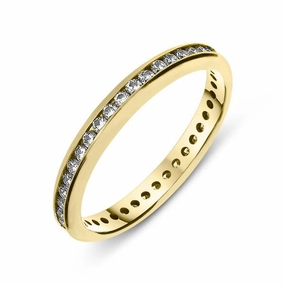 18ct Yellow Gold 0.43ct Diamond Channel Set Eternity Ring