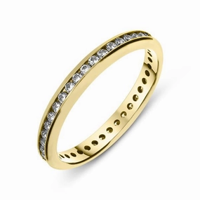18ct Yellow Gold 0.43ct Diamond Channel Set Eternity Ring