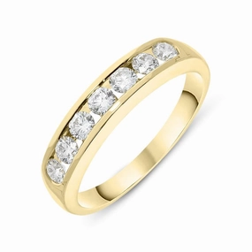 18ct Yellow Gold 0.45ct Diamond Tension Set Half Eternity Ring