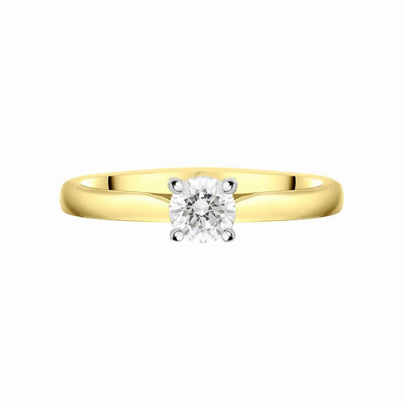 18ct Yellow Gold 0.50ct Diamond Brilliant Cut Solitaire Ring