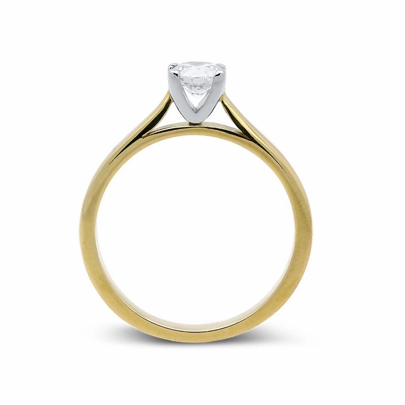 18ct Yellow Gold 0.50ct Diamond Brilliant Cut Solitaire Ring