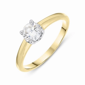 18ct Yellow Gold 0.50ct Diamond Solitaire Ring