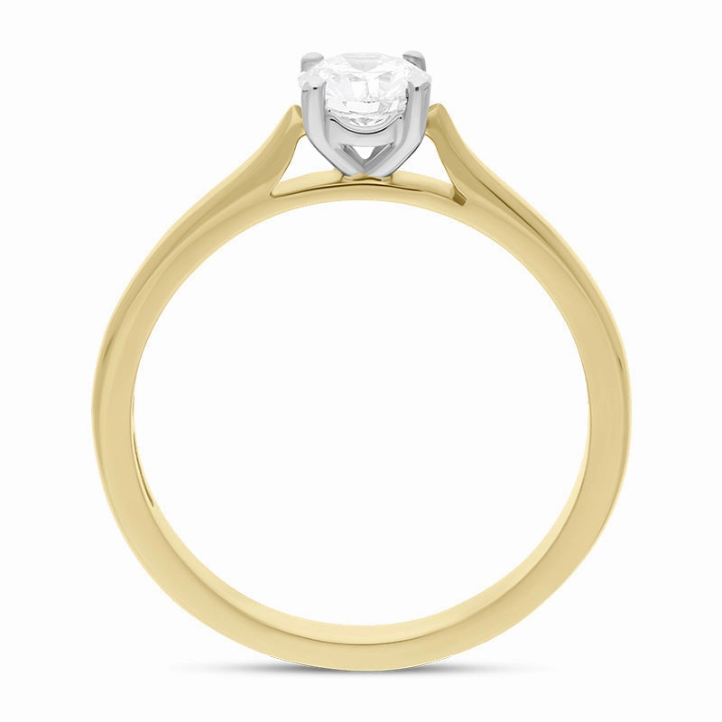 18ct Yellow Gold 0.52ct Diamond Brilliant Cut Solitaire Ring