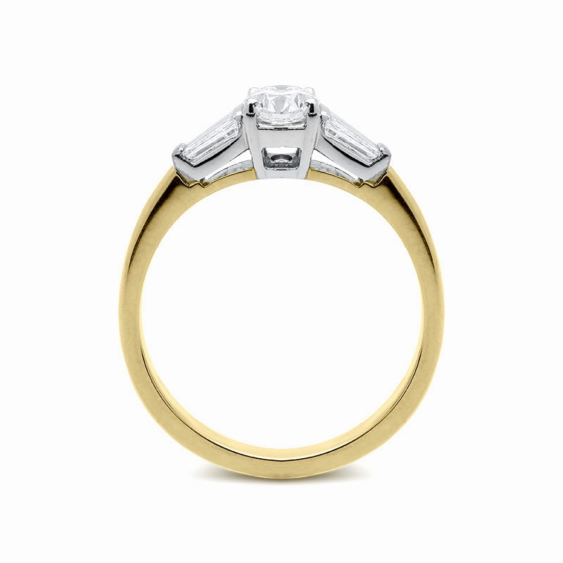 18ct Yellow Gold 0.59ct Diamond Trilogy Ring