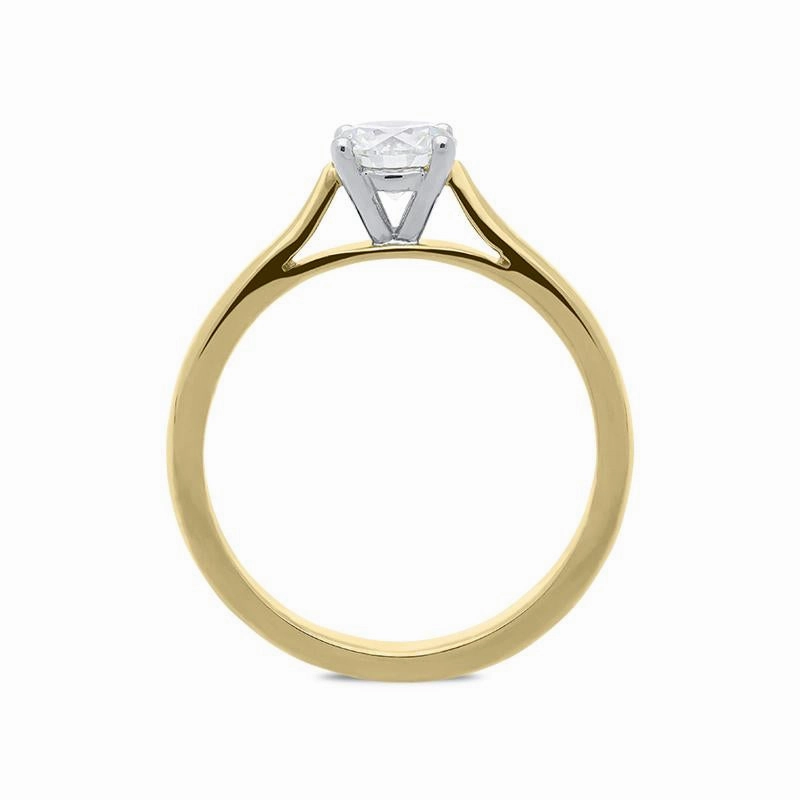 18ct Yellow Gold 0.61ct Diamond Brilliant Cut Solitaire Ring