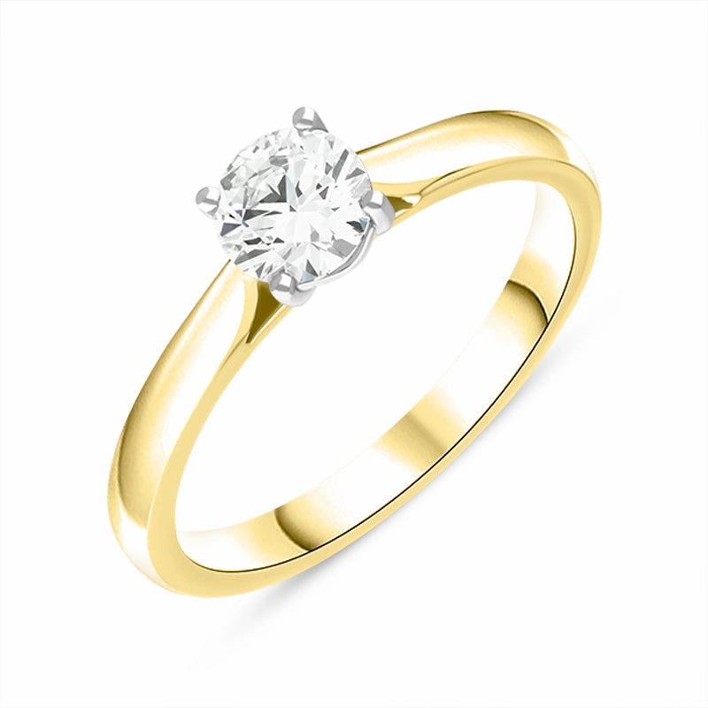 18ct Yellow Gold 0.70ct Diamond Round Brilliant Cut Solitaire Ring