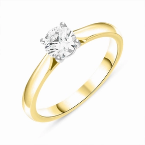 18ct Yellow Gold 0.70ct Diamond Round Brilliant Cut Solitaire Ring