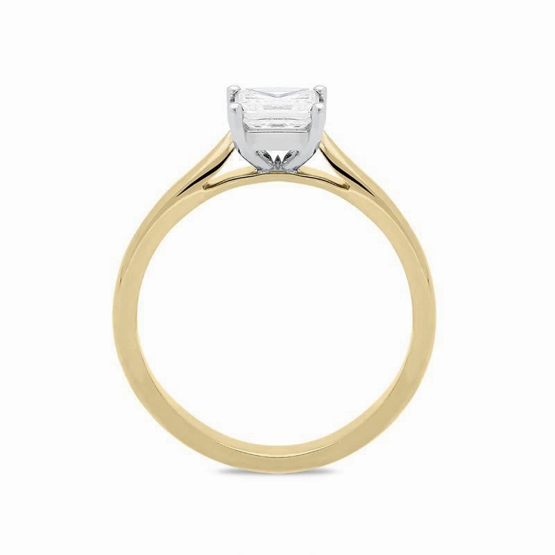 18ct Yellow Gold 0.71ct Diamond Princess Cut Solitaire Ring
