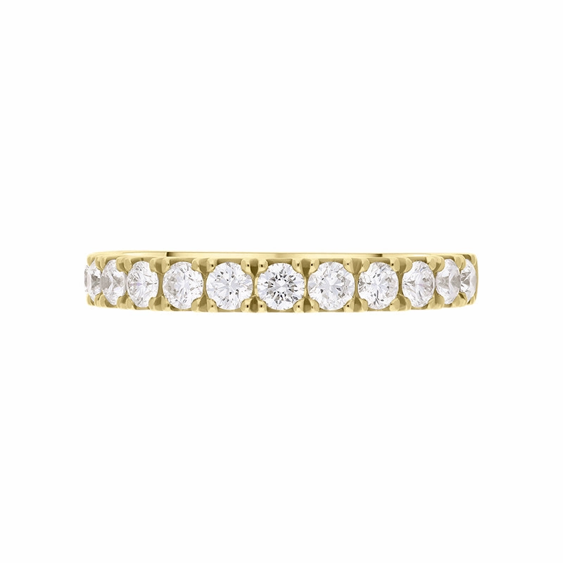18ct Yellow Gold 0.75ct Diamond Half Eternity Ring