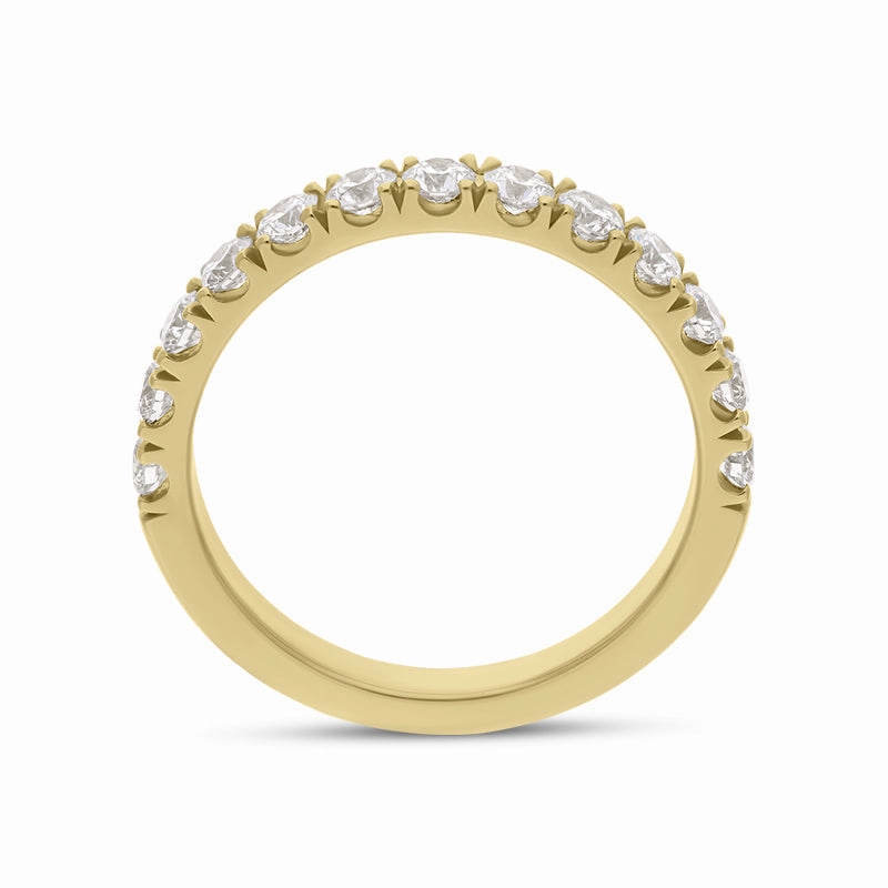 18ct Yellow Gold 0.75ct Diamond Half Eternity Ring