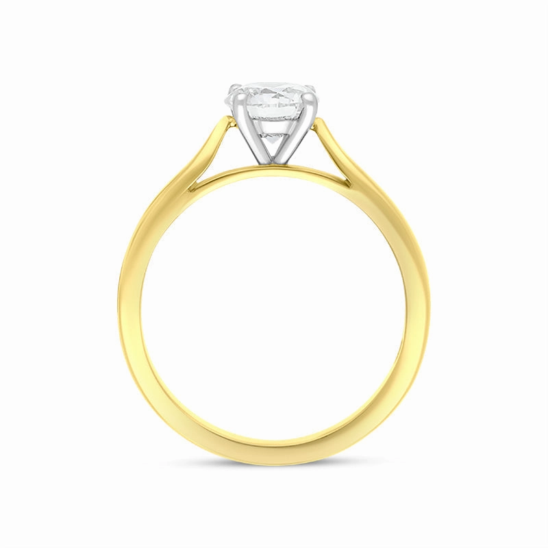 18ct Yellow Gold 0.90ct Diamond Round Brilliant Cut Solitaire Ring
