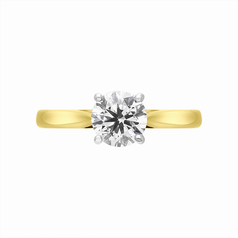 18ct Yellow Gold 1.06ct Diamond Round Brilliant Cut Solitaire Ring