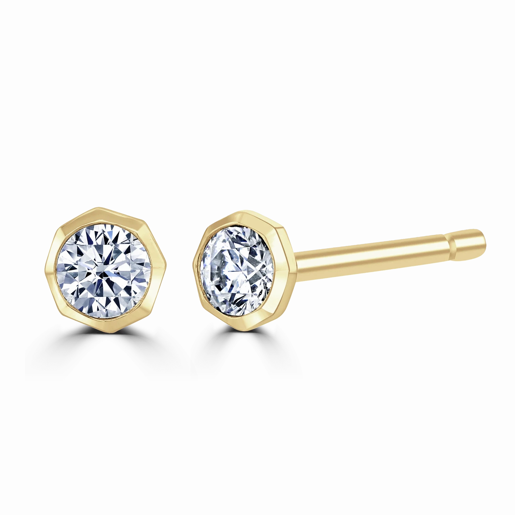 18ct Yellow Gold 1ct Total Lab Grown Diamond Studs