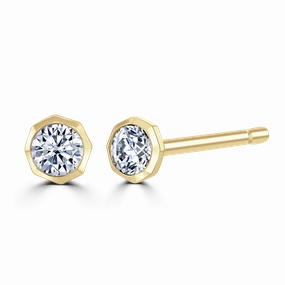 18ct Yellow Gold 1ct Total Lab Grown Diamond Studs