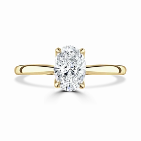 18ct Yellow Gold 3ct Oval Cut Laboratory Grown Diamond Solitaire