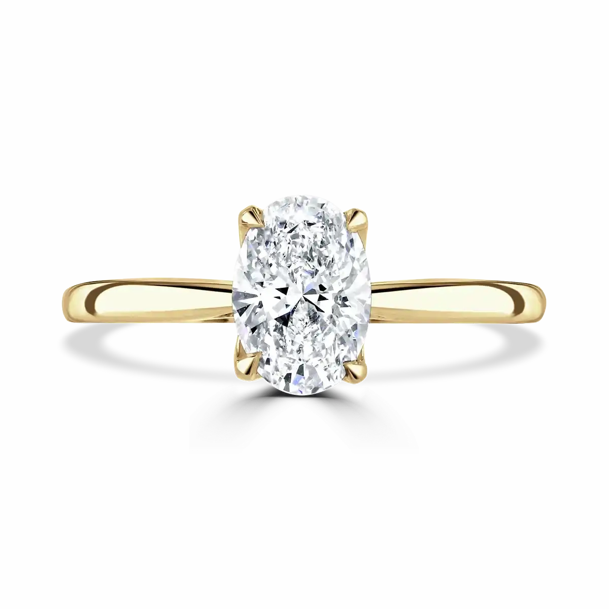 18ct Yellow Gold 3ct Oval Cut Laboratory Grown Diamond Solitaire