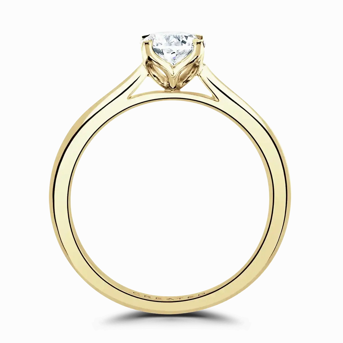 18ct Yellow Gold 3ct Oval Cut Laboratory Grown Diamond Solitaire