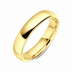 18ct Yellow Gold 4mm Light Court Shape Wedding Ring