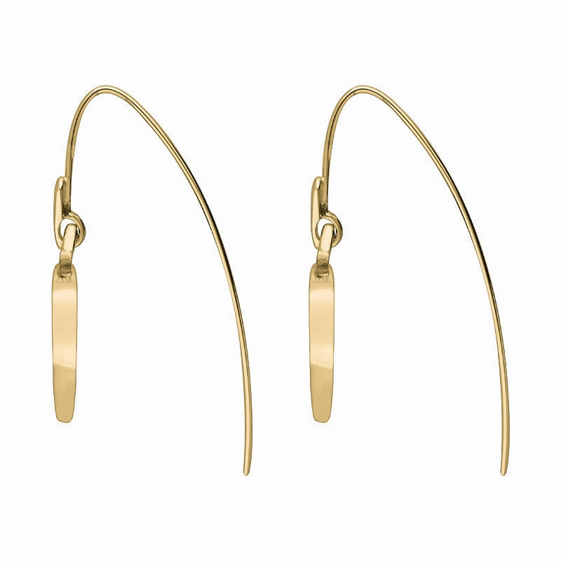 18ct Yellow Gold Bauxite Flore Filigree Heart Drop Earrings