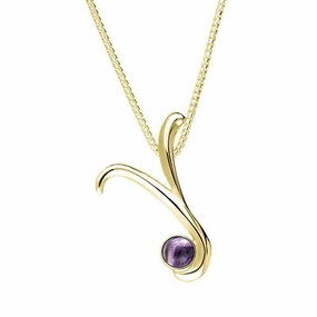 18ct Yellow Gold Blue John Love Letters Initial Y Necklace