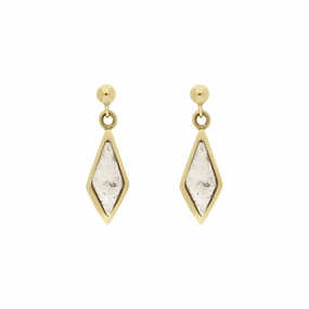 18ct Yellow Gold Coquina Dinky Diamond Drop Earrings