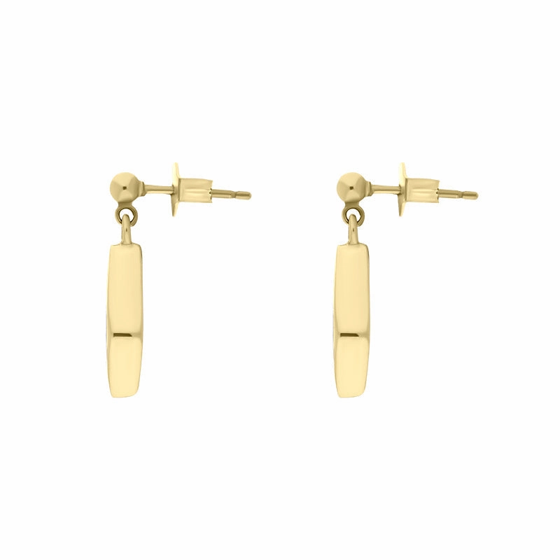18ct Yellow Gold Coquina Dinky Diamond Drop Earrings