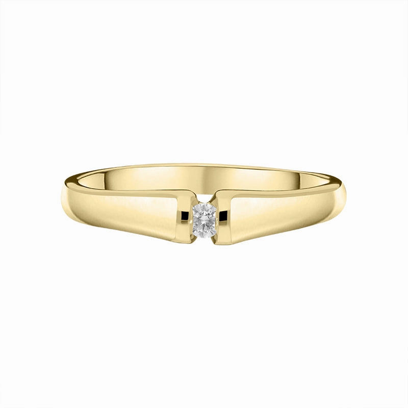 18ct Yellow Gold Diamond Brilliant Cut Solitaire Ring