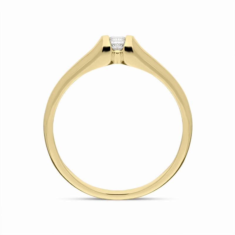 18ct Yellow Gold Diamond Brilliant Cut Solitaire Ring
