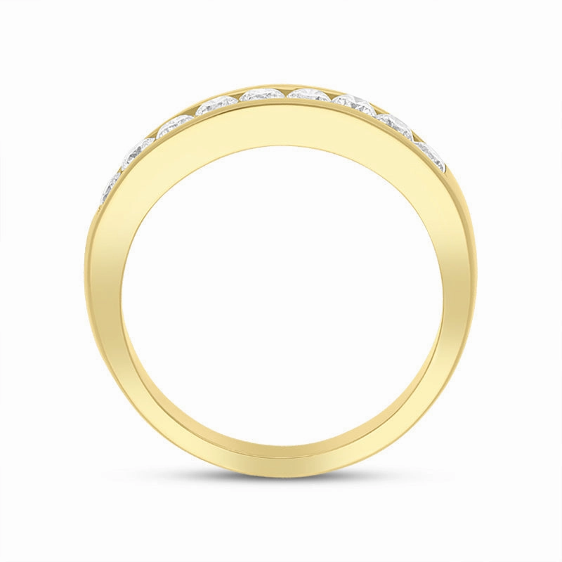 18ct Yellow Gold Diamond Channel Set Half Eternity Ring
