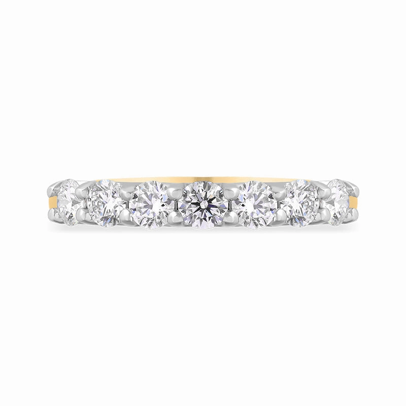 18ct Yellow Gold Diamond Claw Set Half Eternity Ring