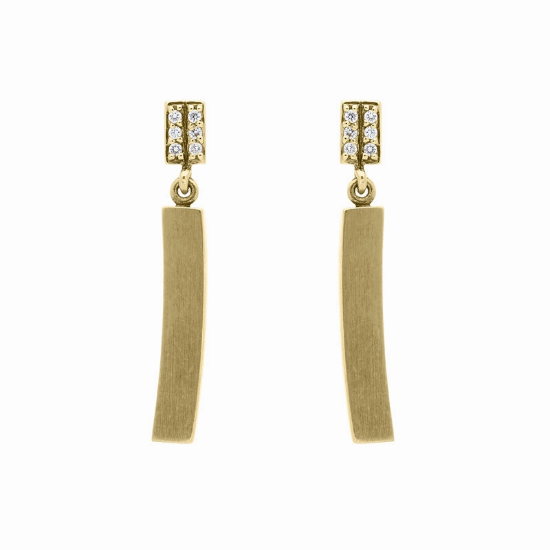 18ct Yellow Gold Diamond Drop Earrings