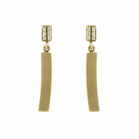 18ct Yellow Gold Diamond Drop Earrings