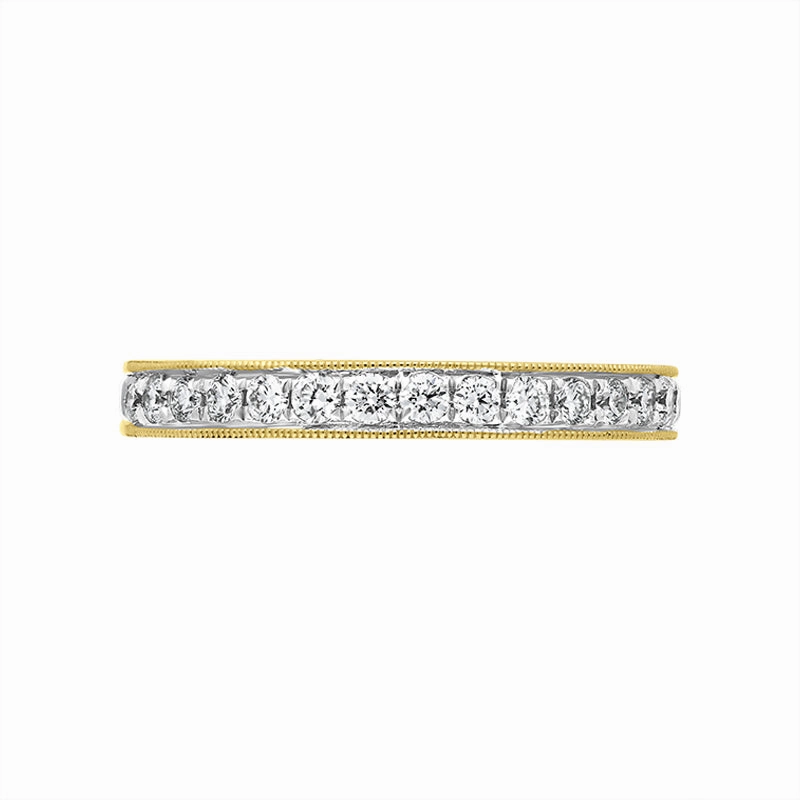 18ct Yellow Gold Diamond Fifteen Stone Half Eternity Ring