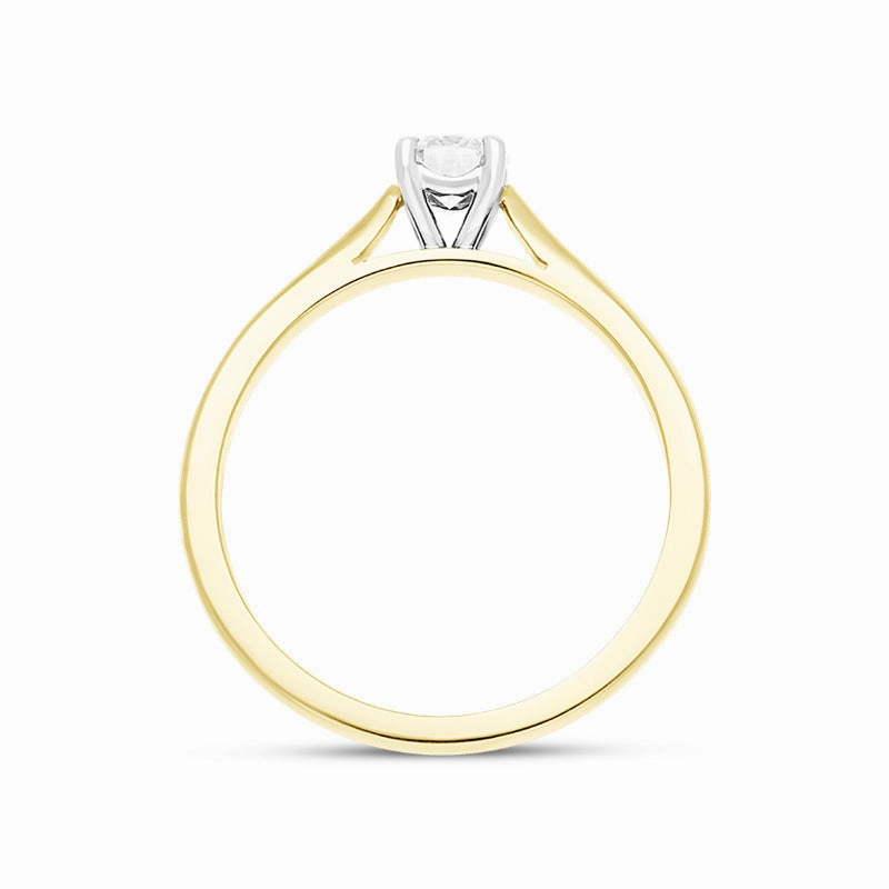 18ct Yellow Gold Diamond Round Brilliant Cut Solitaire Ring