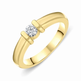 18ct Yellow Gold Diamond Solitaire Ring