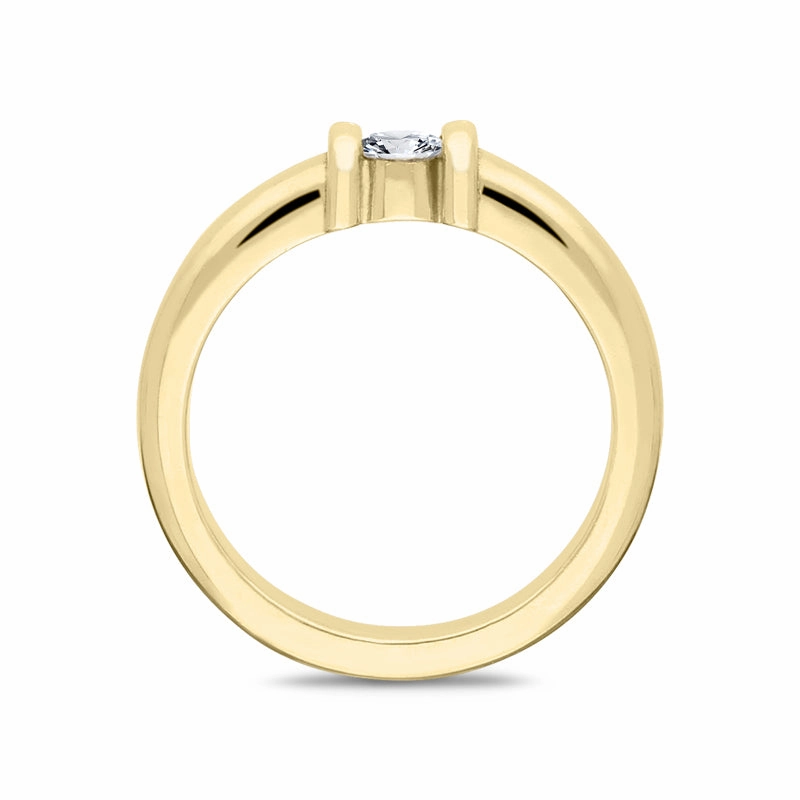 18ct Yellow Gold Diamond Solitaire Ring