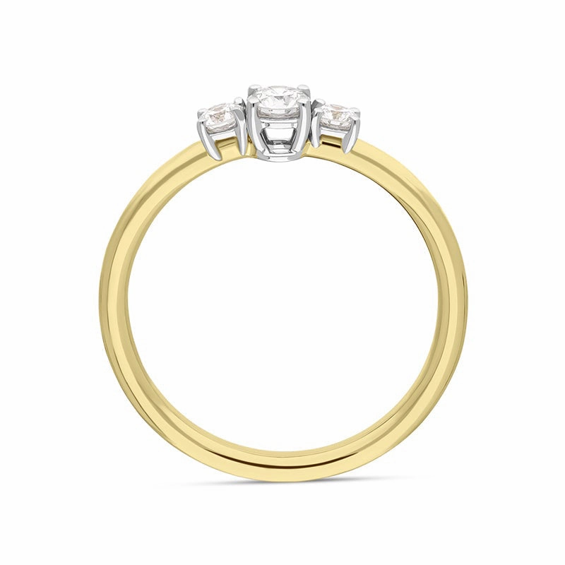 18ct Yellow Gold Diamond Three Stone Ring