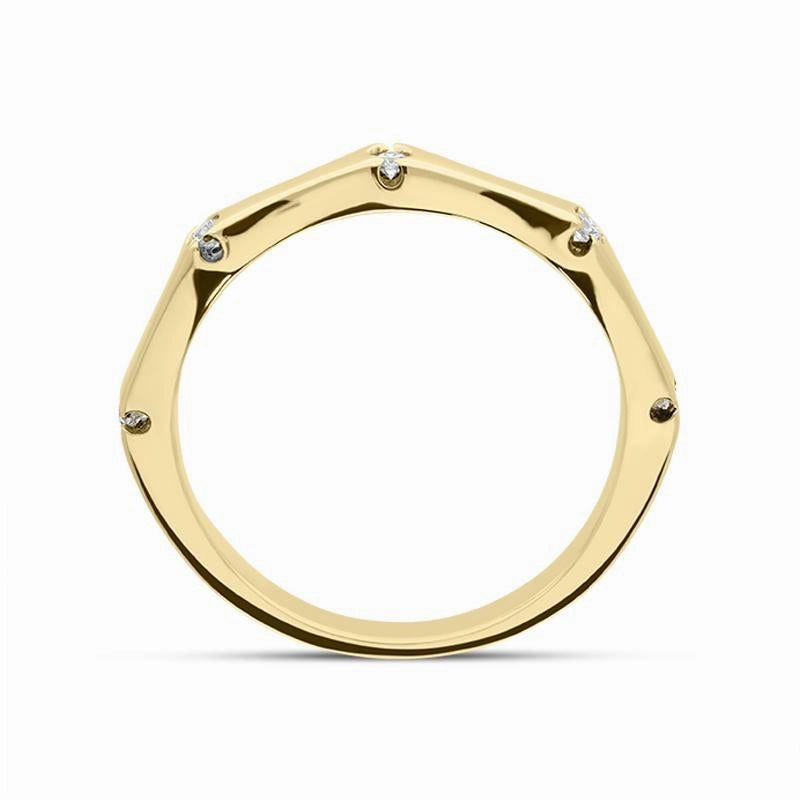 18ct Yellow Gold Five Diamond Band Ring