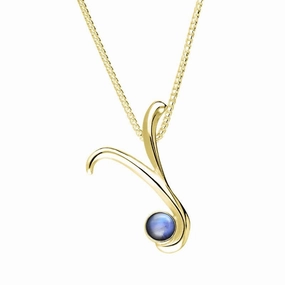 18ct Yellow Gold Moonstone Love Letters Initial Y Necklace