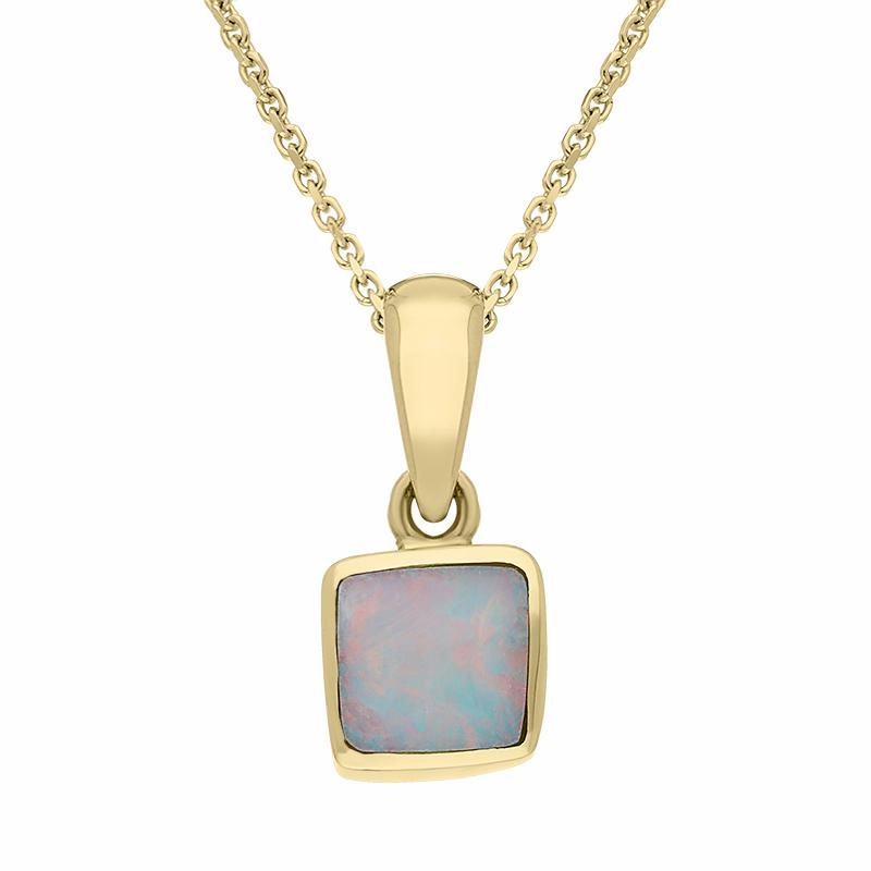 18ct Yellow Gold Opal Unique Necklace D