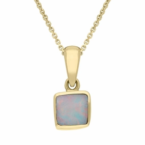 18ct Yellow Gold Opal Unique Necklace D