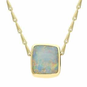 18ct Yellow Gold Opal Unique Necklace D