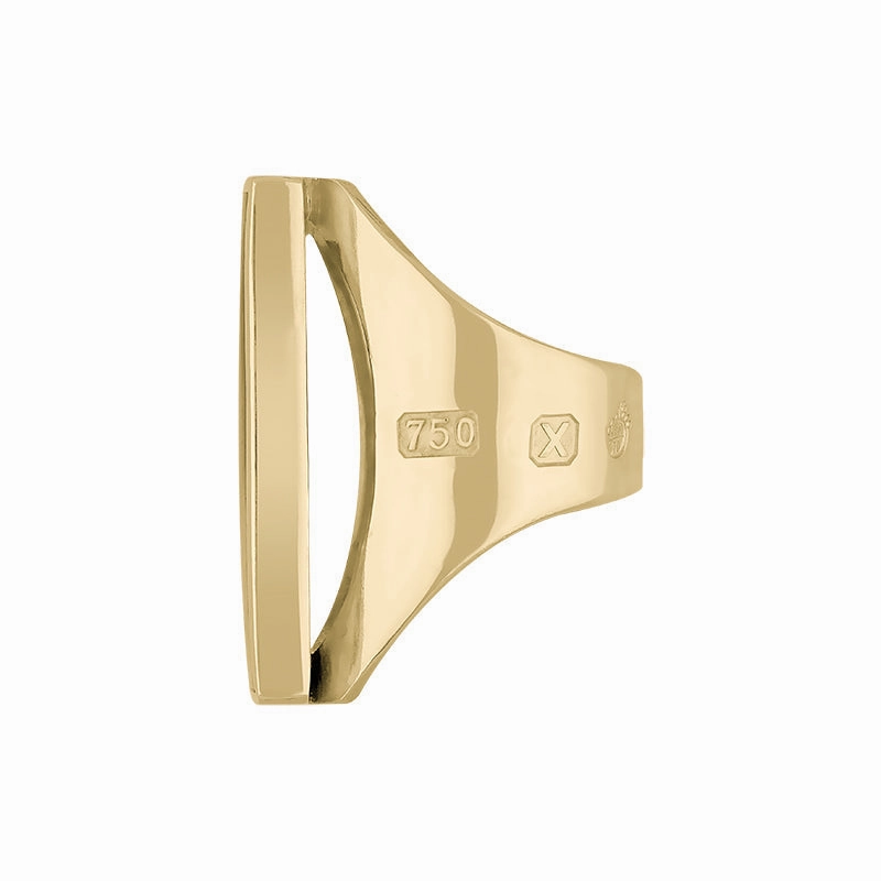 18ct Yellow Gold Turquoise Queen's Jubilee Hallmark Large Oblong Ring D