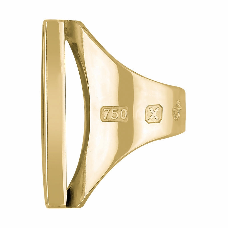 18ct Yellow Gold Turquoise Queen's Jubilee Hallmark Large Square Ring D
