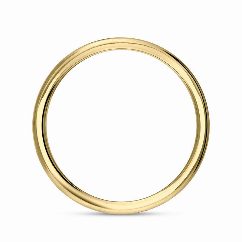 18ct Yellow Gold Whitby Jet King's Coronation Hallmark 6mm Ring D