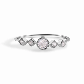 925 Sterling Silver Nickel Free Rhodium Plated Pave Clear CZ Ring - STR01174