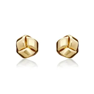 9ct Yellow Gold 7mm Knot Stud Earrings